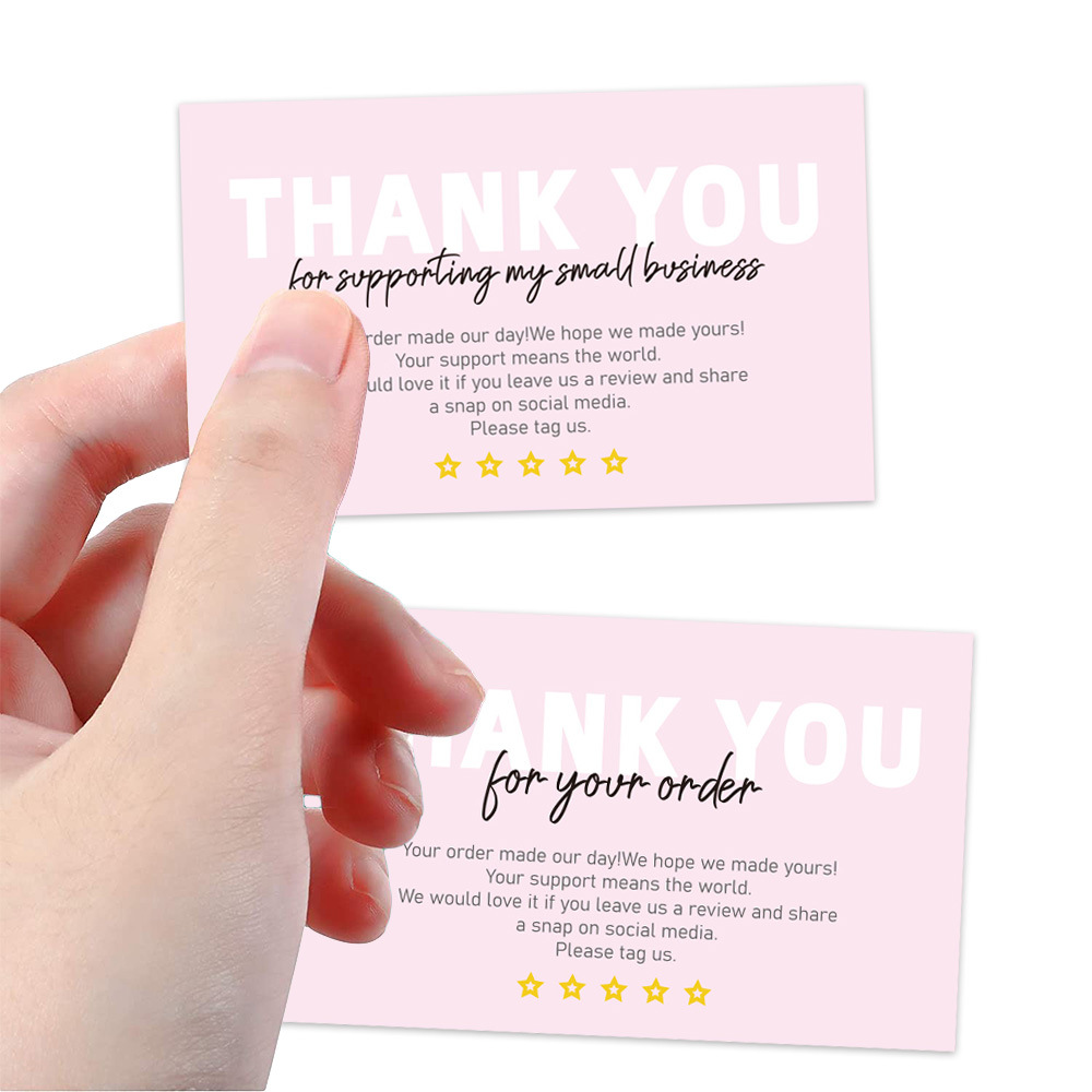 Event Party Shop - 10-30Pcs Pink Thank You For Supporting