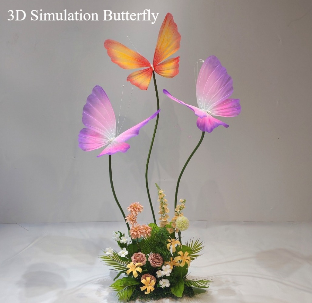 Event Party Shop - 3D Simulation Butterfly Silk Mesh Butterflies