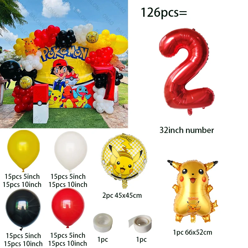 126pcs Cartoon Pikachu Theme B - Balloon Arch Kit review and price