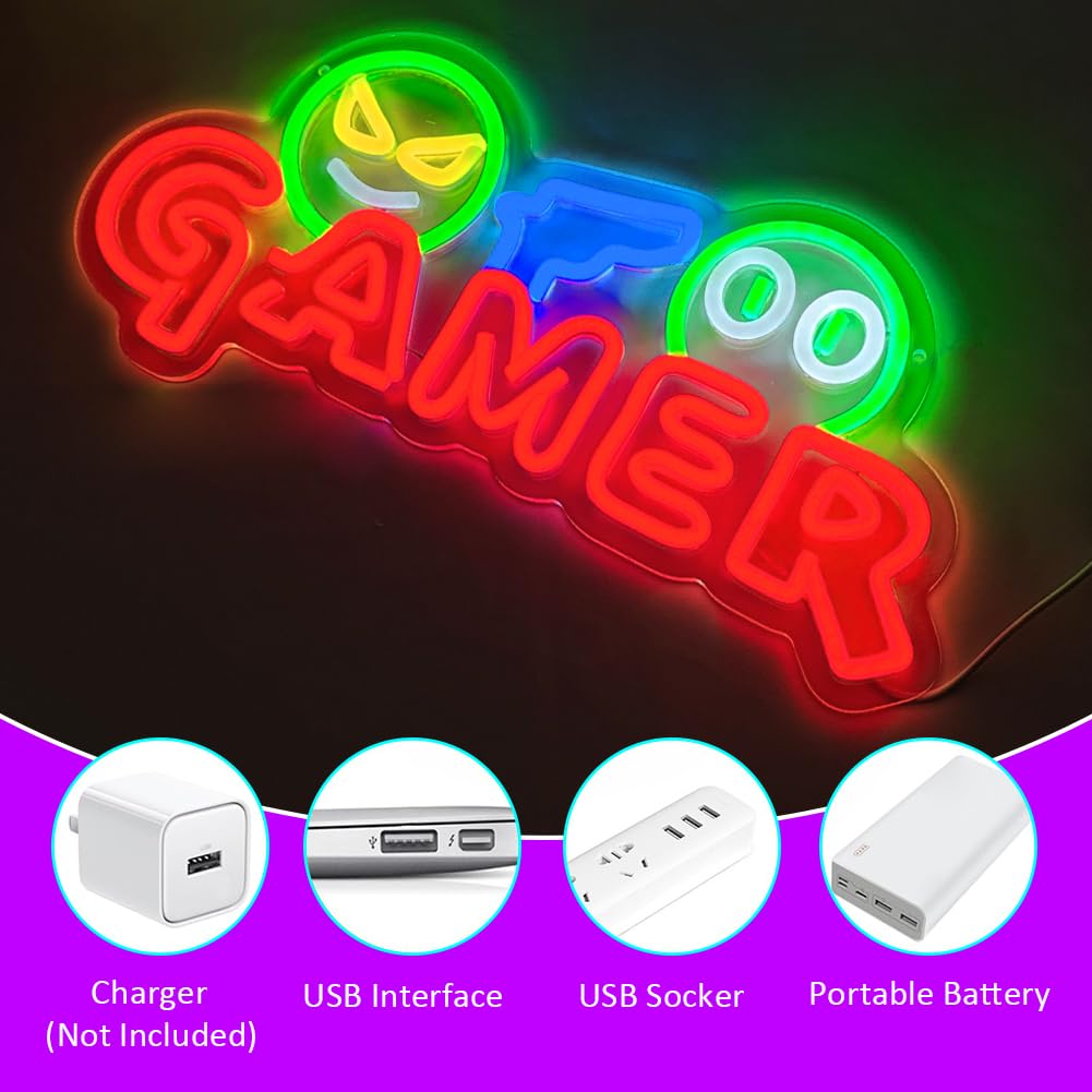 Gamer Neon Sign LED Wall Light - Neon Sign Party review and price