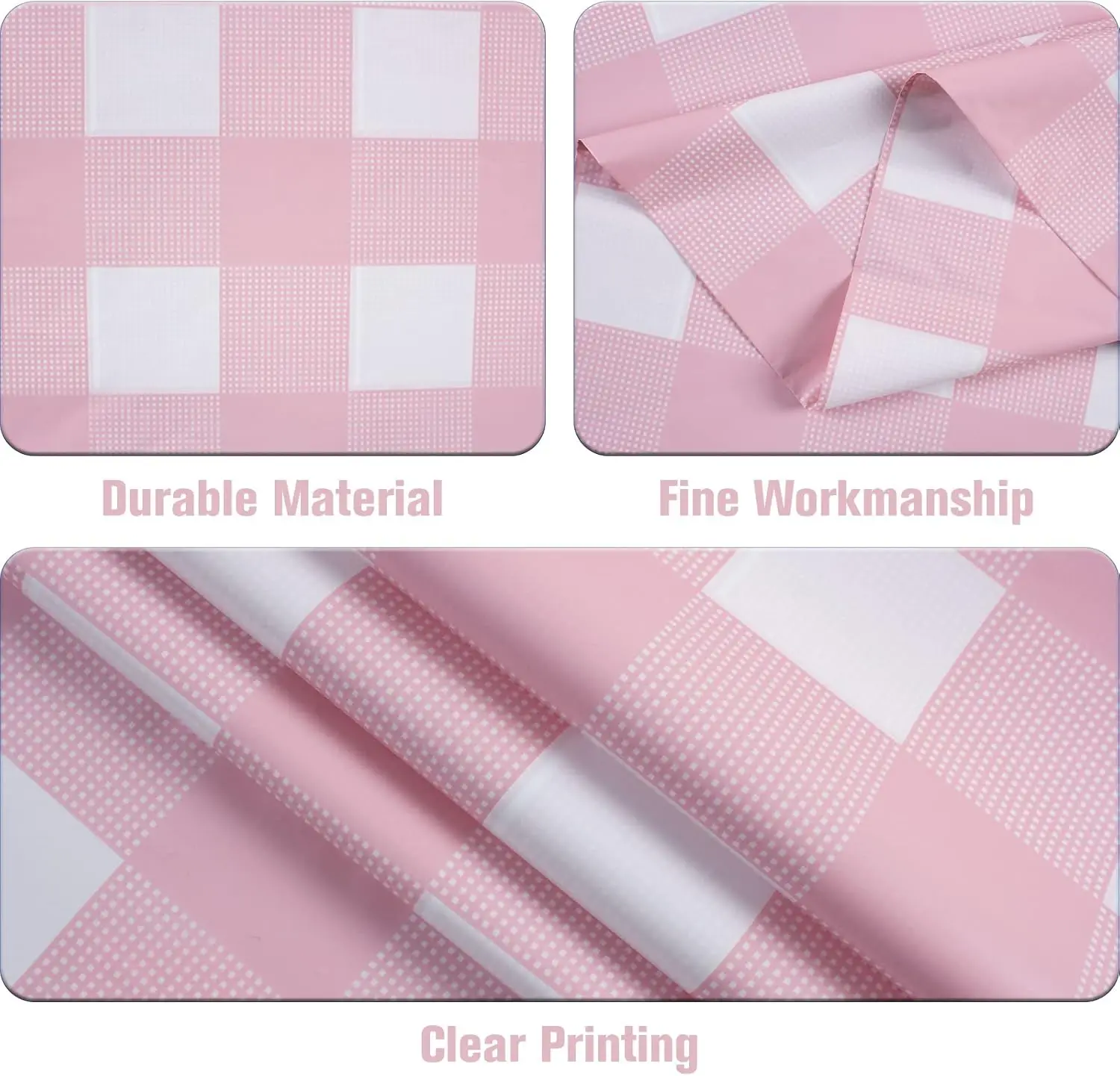 Retro Pink Gingham Tablecloth  - Event Party Shop review and price