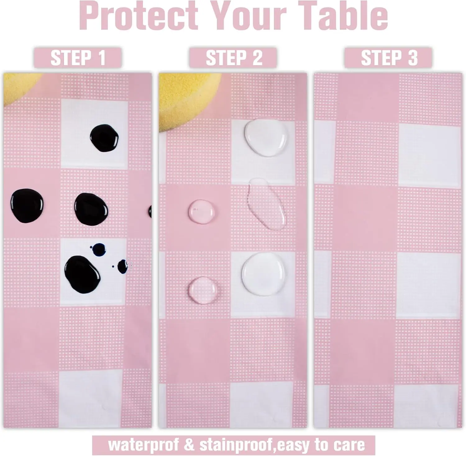 Retro Pink Gingham Tablecloth  - Event Party Shop review and price