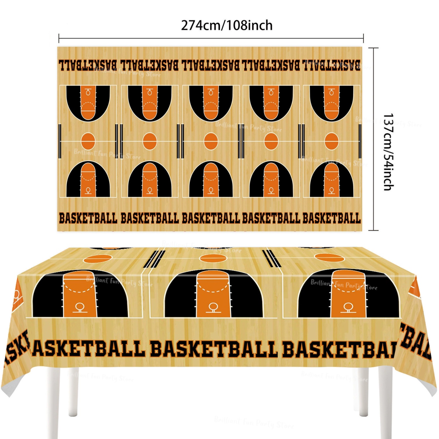 Soccer Basketball Theme Tablec - Table Cloth Disposable review and price