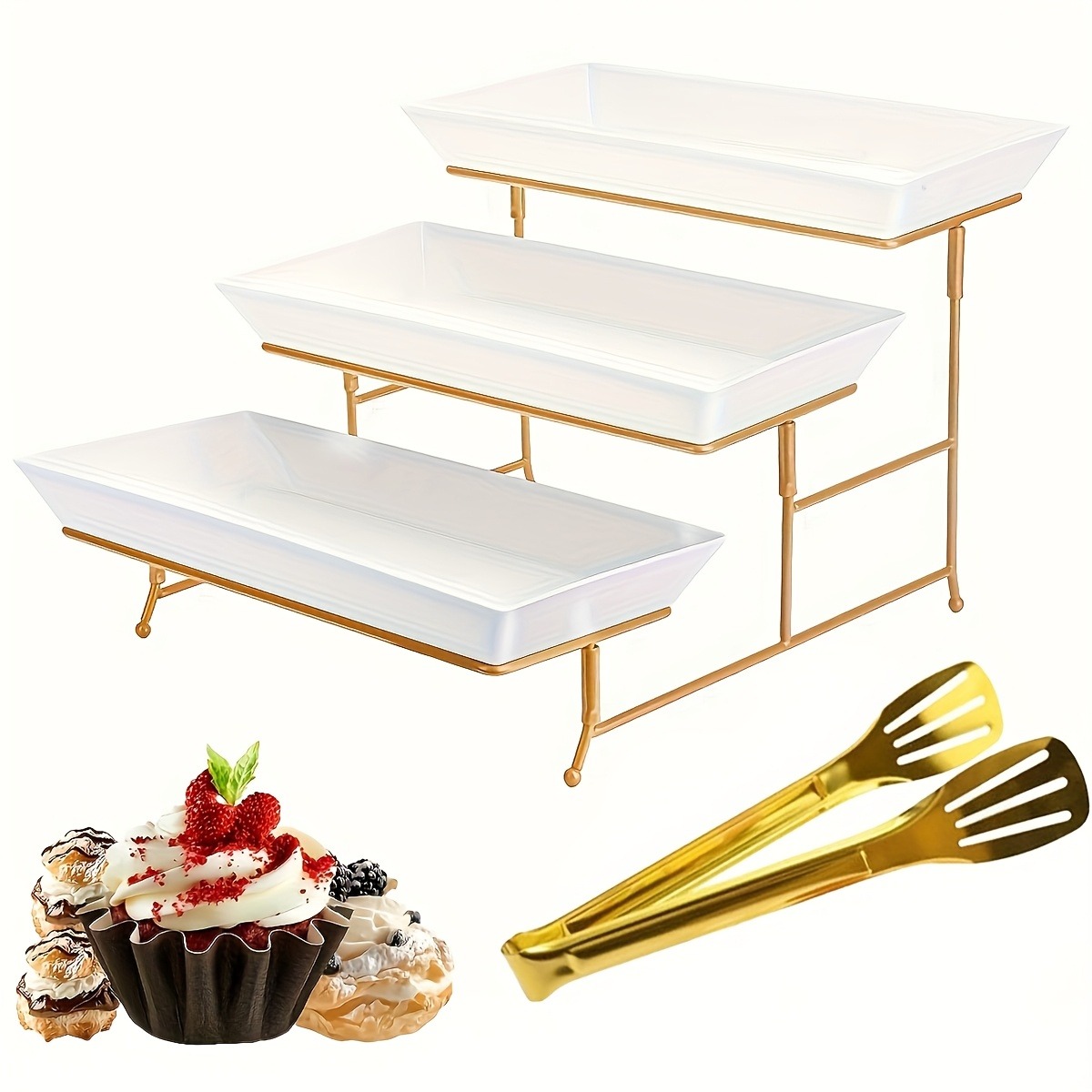 White Tiered Serving Stand + T - Cupcake Stand Tier review and price