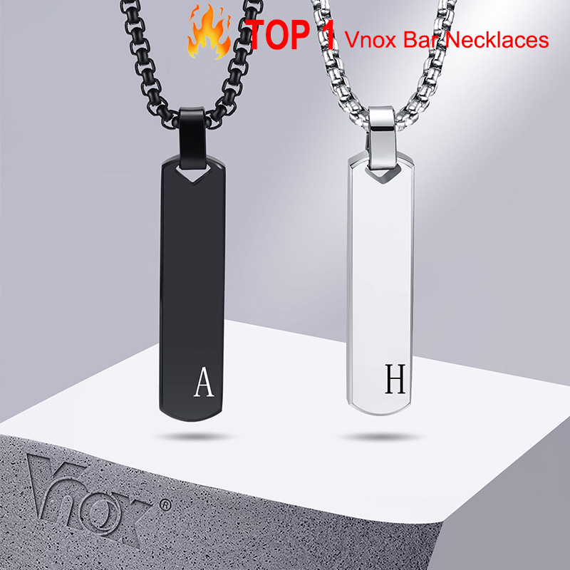 Vnox Initial Bar Necklace for  - Event Z review and price