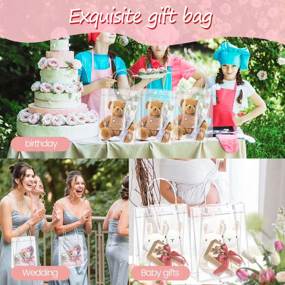 Clear PVC Gift Bags with Handl - Event Party Shop review and price