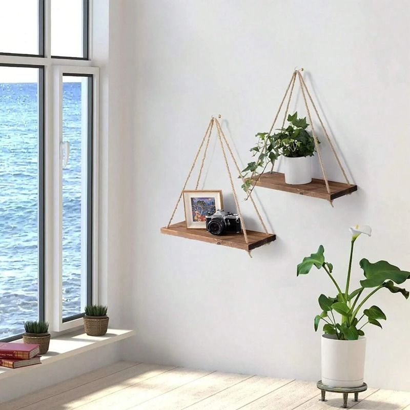 1PC Wooden Swing Hanging Hemp  - Flower Wall Panel review and price