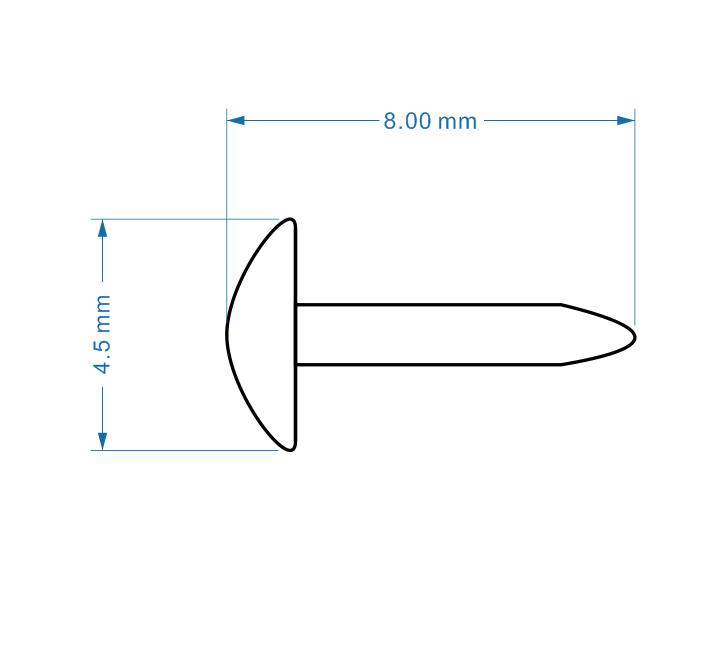 500pcs 4.5mm White  Metal Brad - Papercraft Supply Invitation review and price