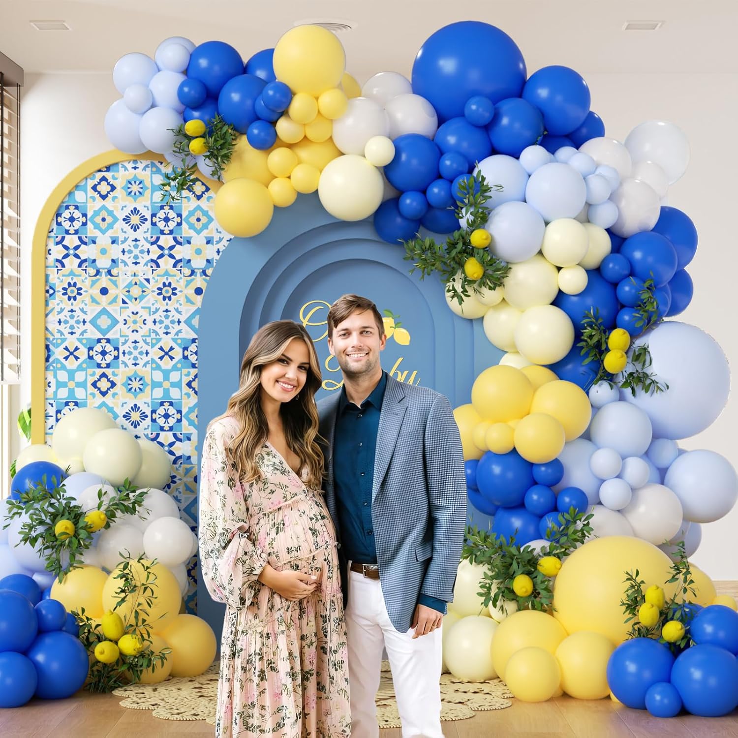 116Pcs Blue and Yellow Balloon - Balloon Arch Kit review and price