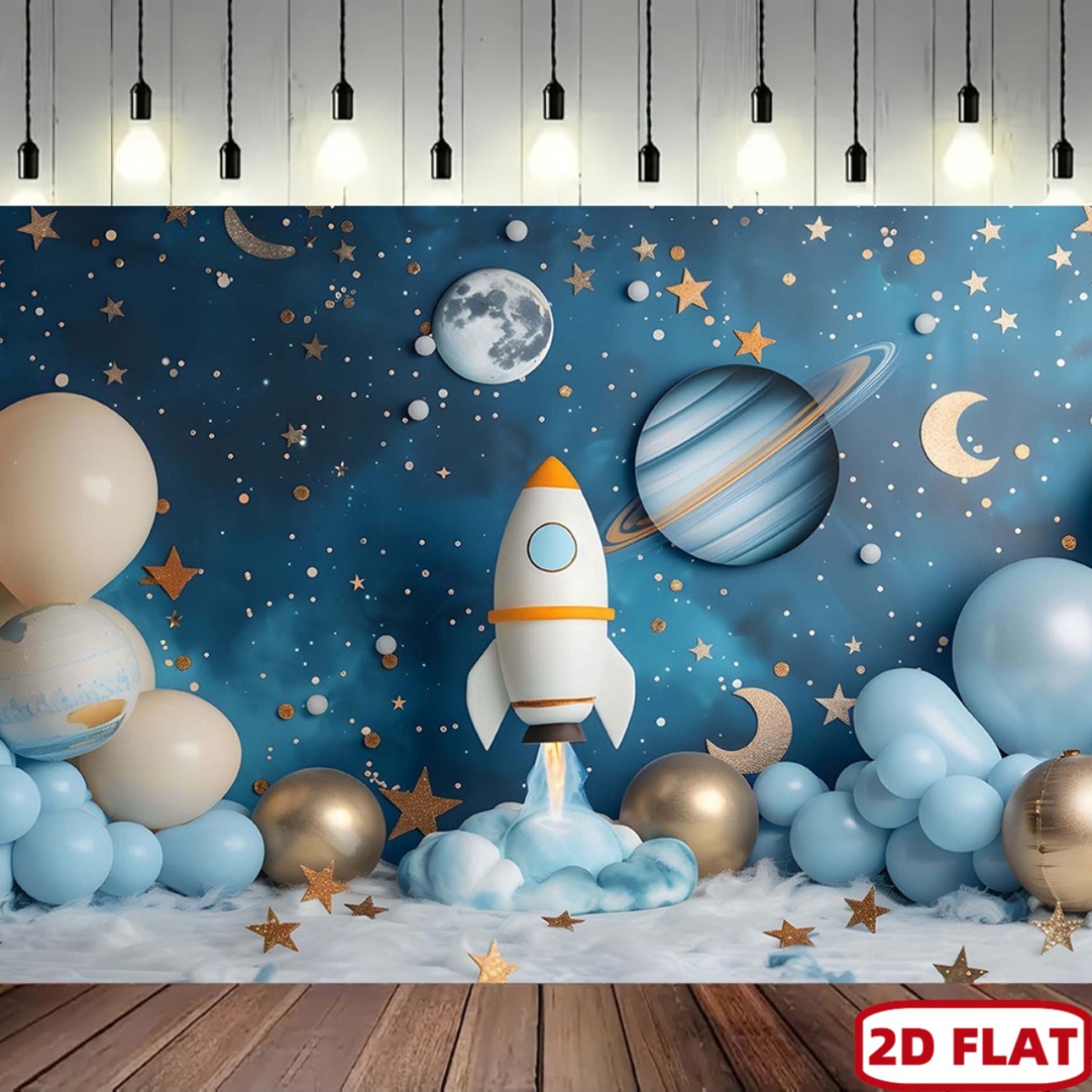 2D flat 1pc space theme party  - Event Launch Party review and price