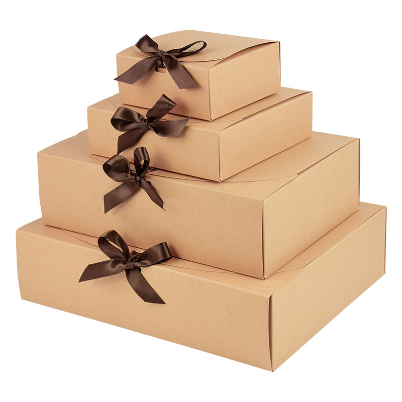Kraft Paper Gift Box With Deco - Papercraft Supply Ribbon review and price