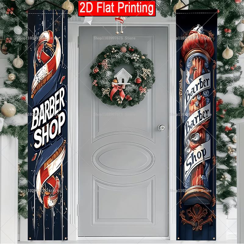 2D Barber Shop Text Logo Door  - Event Party Shop review and price