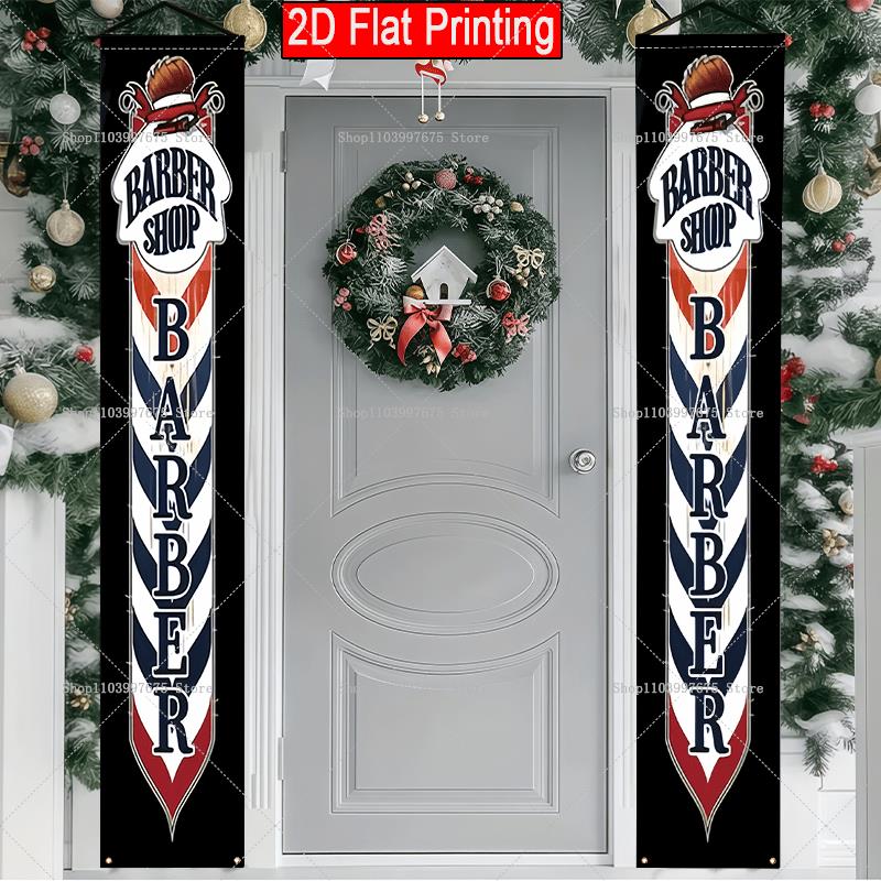 2D Barber Shop Text Logo Door  - Event Party Shop review and price