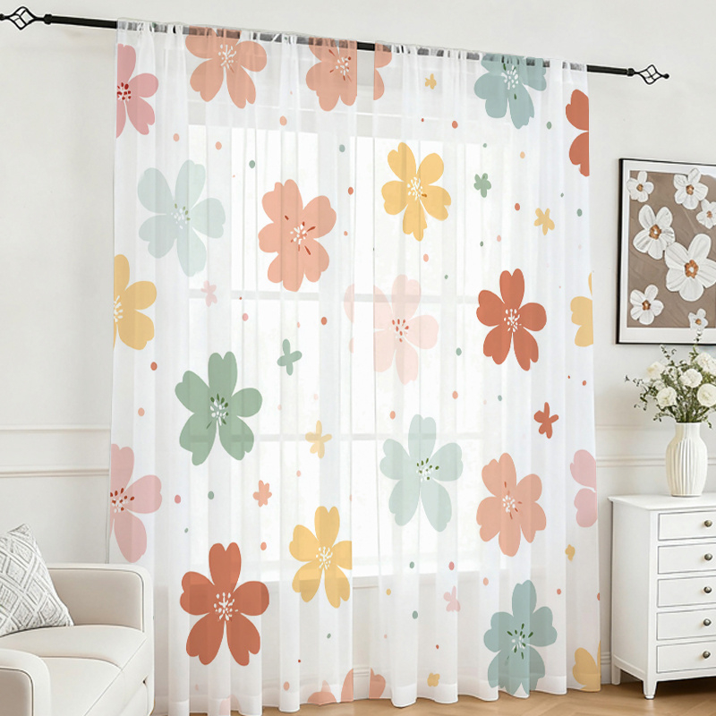 2PCS Digital Printing Sheer Cu - Flower Wall Panel review and price