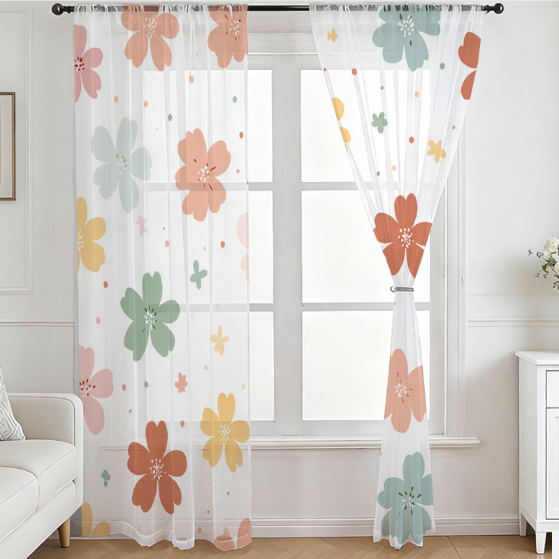 2PCS Digital Printing Sheer Cu - Flower Wall Panel review and price
