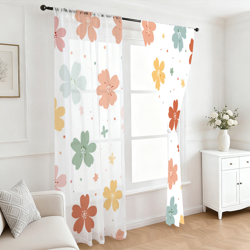 2PCS Digital Printing Sheer Cu - Flower Wall Panel review and price
