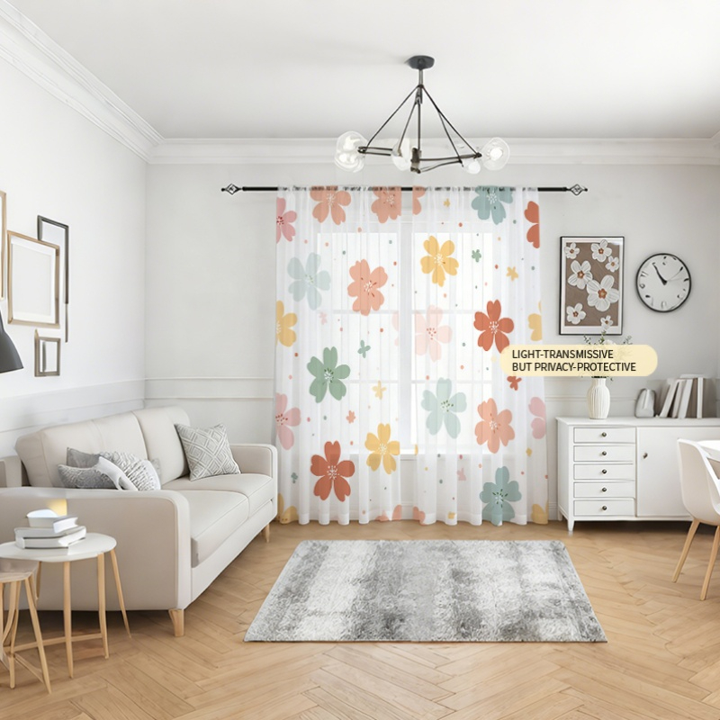 2PCS Digital Printing Sheer Cu - Flower Wall Panel review and price