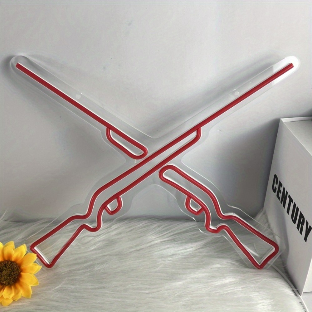 Double Guns Neon Lights, Wall/ - Event Party Shop review and price