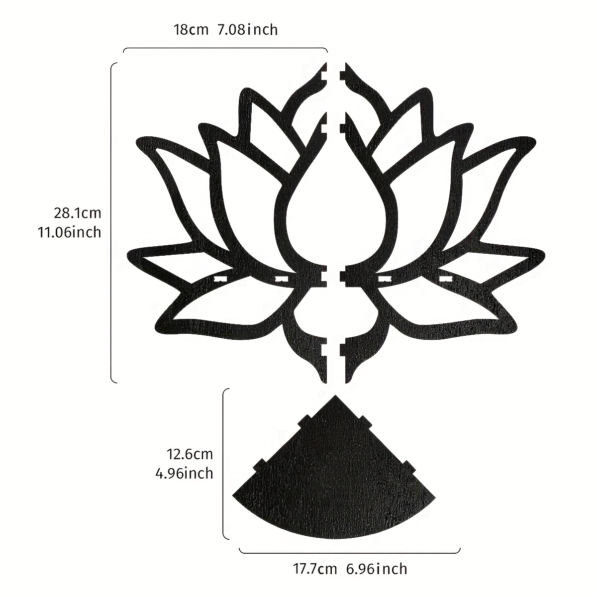 Lotus Corner Floating Shelf, H - Flower Wall Panel review and price
