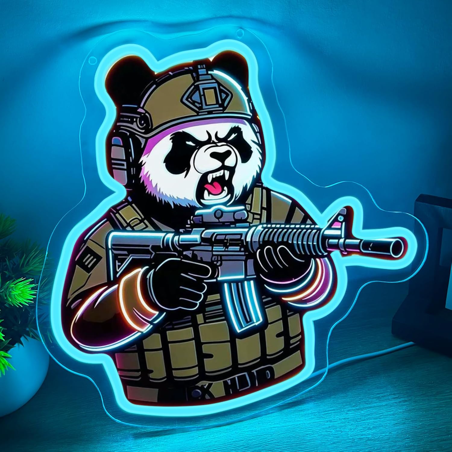 Tactical Panda Neon Sign USB P - Neon Sign Party review and price